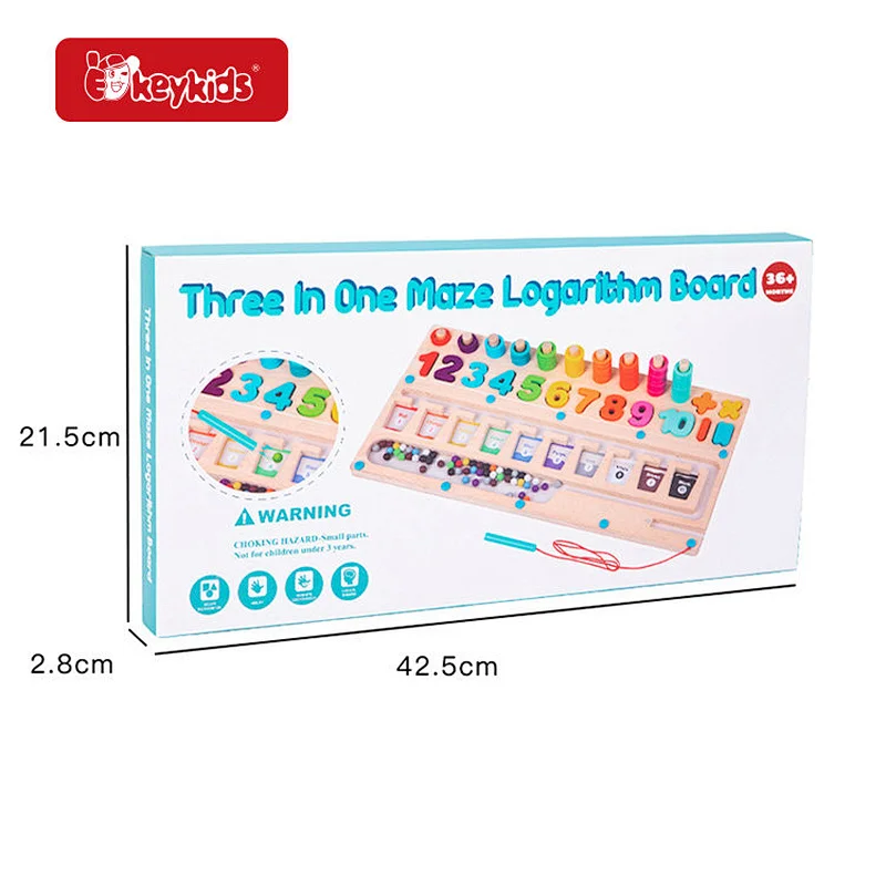 Montessori Activity Board Magnetic Color and Number Maze Matching Toys For Kids W11H118